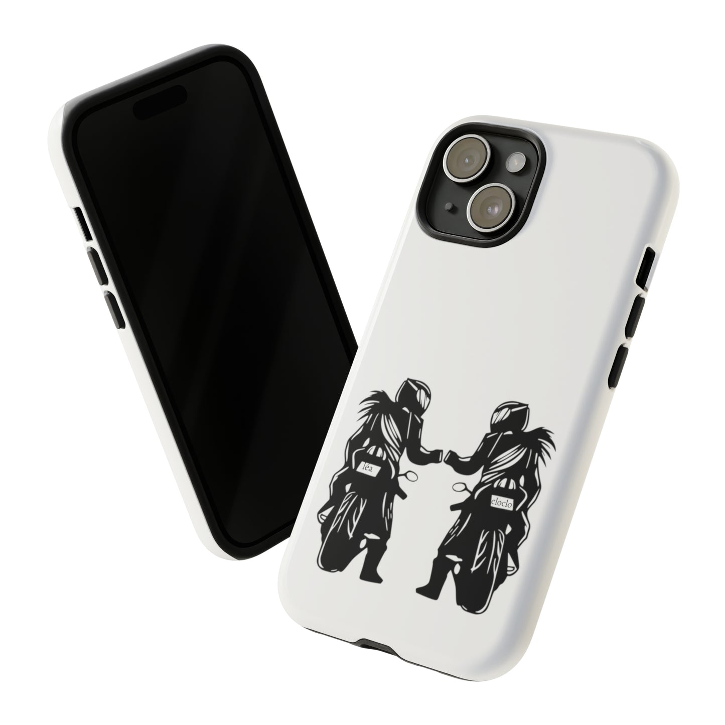 Coque de téléphone iPhone | Duo personnalisable motards