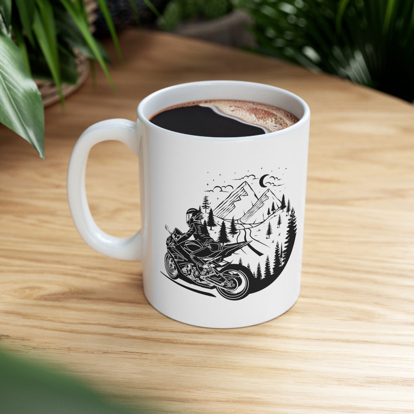 Tasse blanche | Design motard