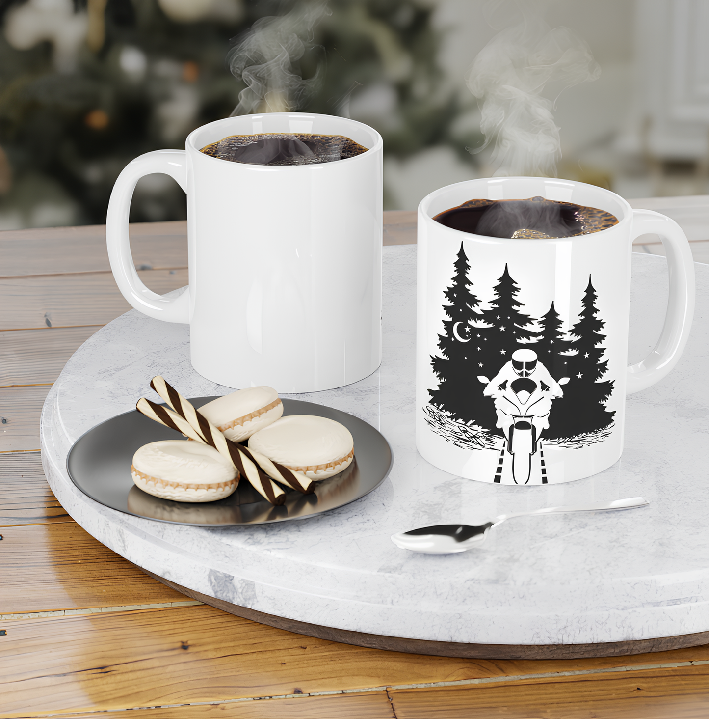 Tasse blanche | Design motard