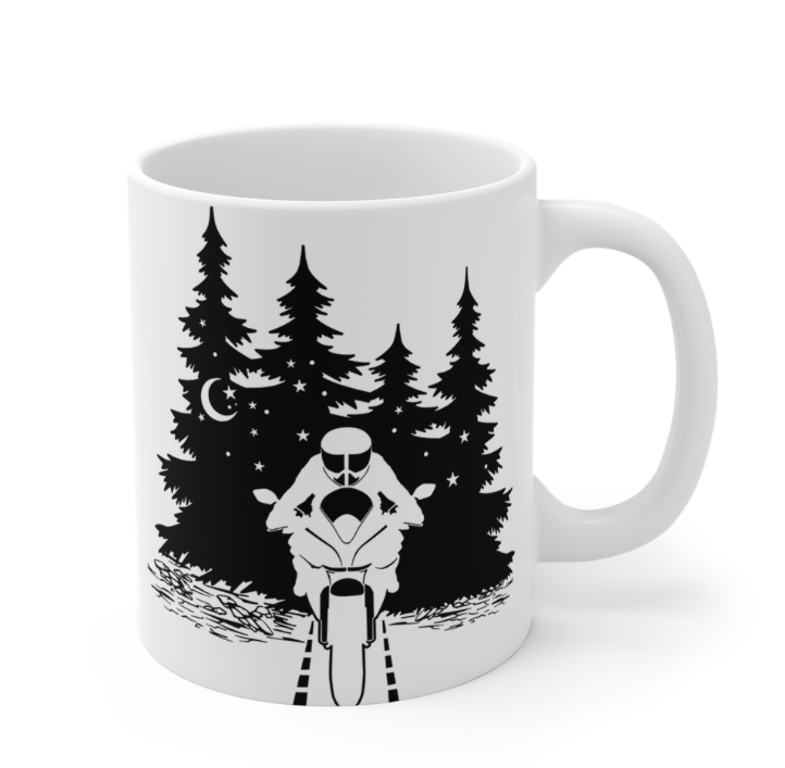 Tasse blanche | Design motard