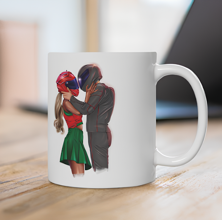 Tasse blanche | Couple Kiss