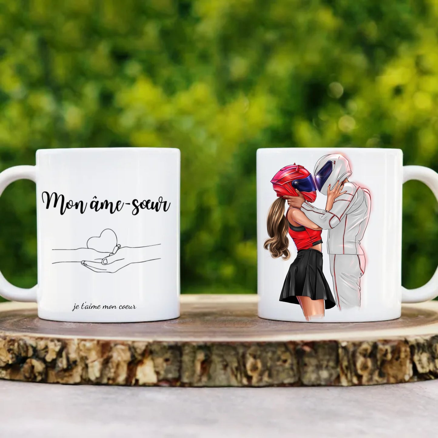 Tasse blanche | Couple Kiss